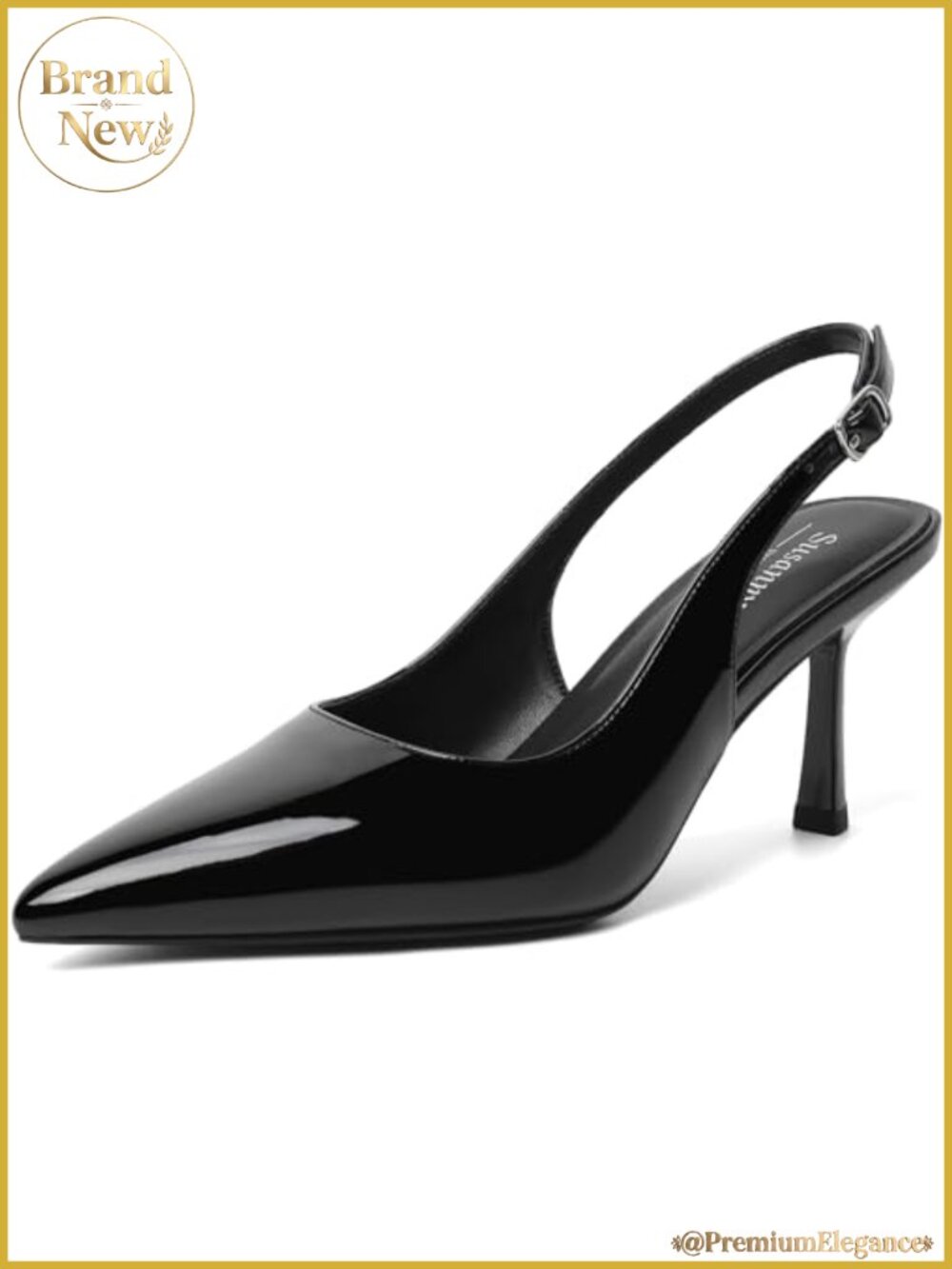 Women's Pointed Toe Kitten Heels Slingback Stiletto Pumps Dress Shoes